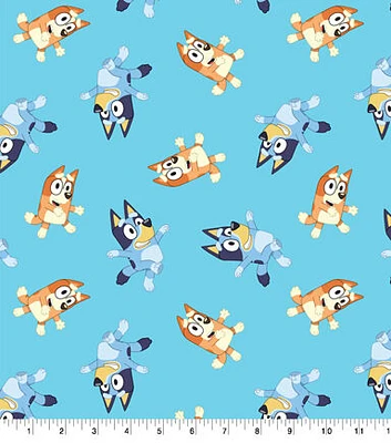 Bluey And Bingo Cotton Fabric