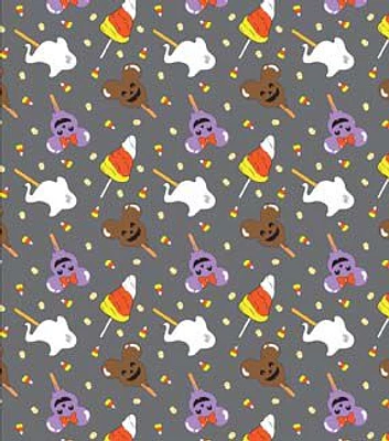 Disney Sweet Treats on Gray Halloween Cotton Fabric