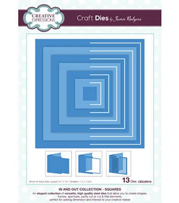 Creative Expressions In and Out Collection Squares Craft Die 13ct