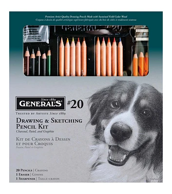 General Pencil Drawing & Sketching Pencil Kit No. 20