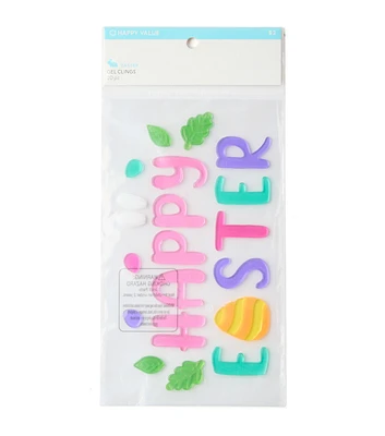 12" Easter Happy Easter Gel Clings by Happy Value