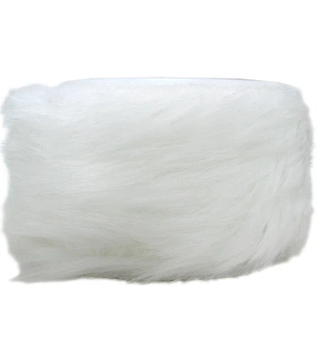 Wrights Faux Fur Trim White