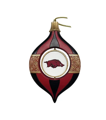 Santa's Workshop 5.5"  Arkansas Spinning Bulb Ornament