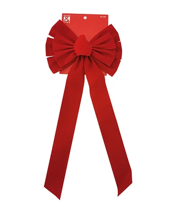 20" Christmas Red Velvet Bow by Place & Time