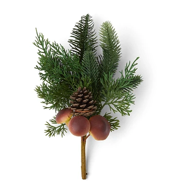 10" Christmas Mushrooms With Pinecone Pick STK36 by Bloom Room