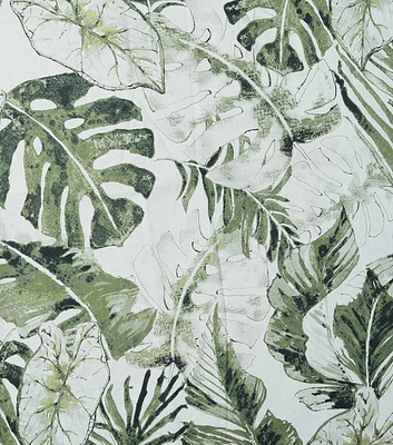 Large Scale Tropical Leaves Green Novelty Cotton Fabric