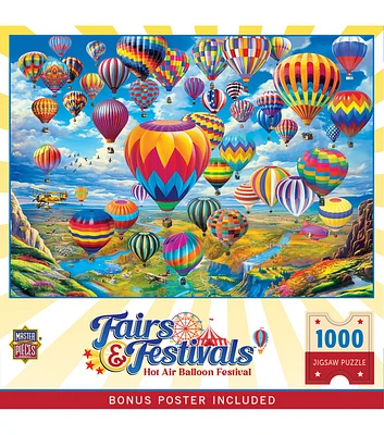 MasterPieces 19" x 27" Fairs & Festivals Hot Air Balloon Puzzle 1000pc