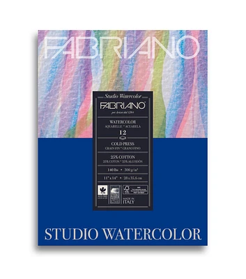 Fabriano Studio Watercolor Pad Cold Press 11"x14" 140 lb