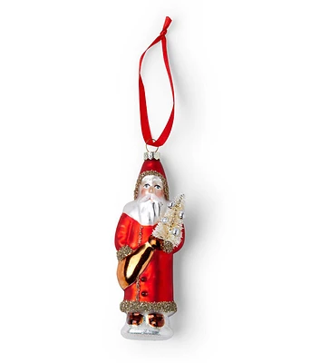 5" Christmas Santa & Sisal Tree Vintage Glass Ornament by Place & Time