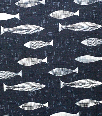 Minnows Indigo Outdoor Fabric