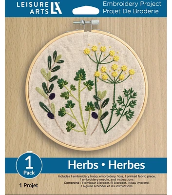 Leisure Arts 6" Herbs Embroidery Kit