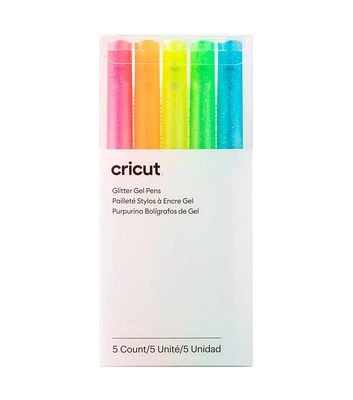 Cricut 0.8mm Neon Glitter Gel Pens 5ct