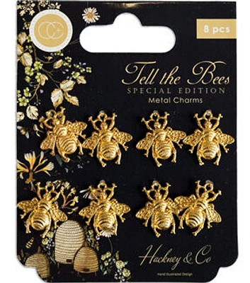 Crafter's Companion Tell The Gold Bees Special Edition Metal Charms 8pc