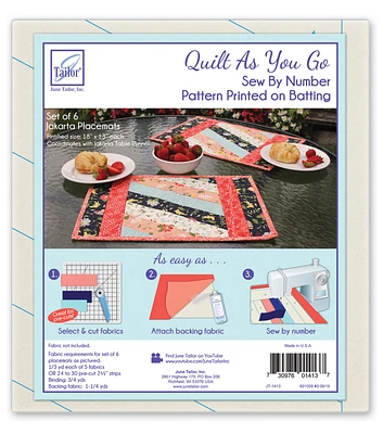 June Tailor Quilt As You Go Batting Placemats Jakarta