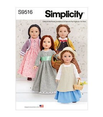 Simplicity S9516 Doll Clothes Sewing Pattern