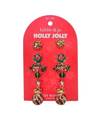 4ct Christmas Bulb Wreath Earrings by hildie & jo