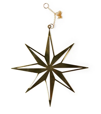 8" Christmas Gold Star Iron Ornament by Place & Time