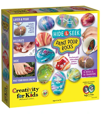 Creativity for Kids 32ct Hide & Seek Paint Pour Rocks Kit