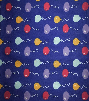 Celebration Balloons on Blue Quilt Cotton Fabric by Quilter's Showcase