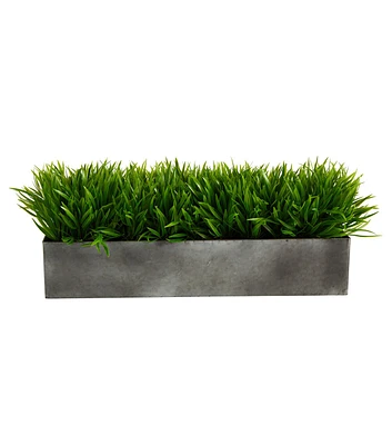 Nearly Natural 25" Wild Grass Artificial Plant in Metal Planter