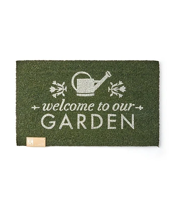 18" x 30" Spring Welcome To Our Garden Coir Door Mat by Place & Time