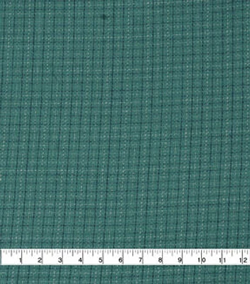 Teal Grid Check Brushed Cotton Shirting Fabric