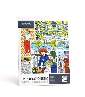 Today Is Art Day 12 Sheet Impressionism Coloring Book