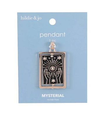 2" Halloween Swivel Tarot Card Pendant by hildie & jo