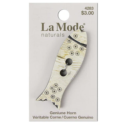 La Mode 2" Naturals Fish 2 Hole Button