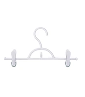 Honey Can Do 12" x 7" White Soft Touch Pant Skirt Hangers 12pk