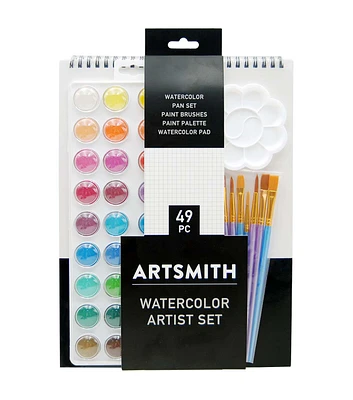 49pc Value Watercolor Painting Set by Artsmith