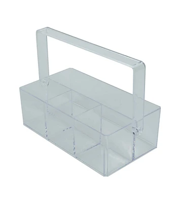 Simplify 10" x 5" Clear Cosmetic & Jewelry Holder With Carrying Handle