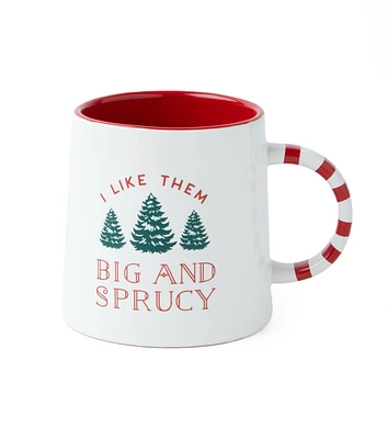 5" Christmas Cream Like Trees Big & Sprucy Mug by Place & Time