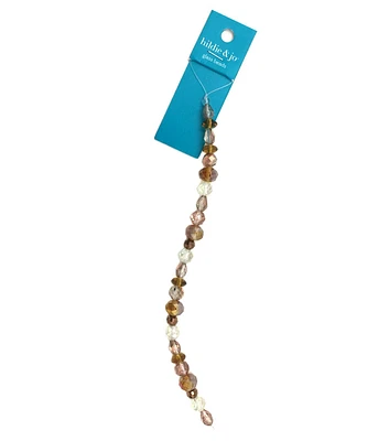 7" Bright Topaz Mix Glass Bead Strand by hildie & jo