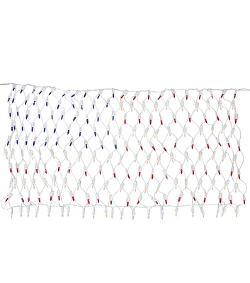 Northlight 2' x 3' Patriotic American Flag Mini Net Style Lights