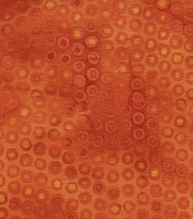 Orange Dot Batik Cotton Fabric