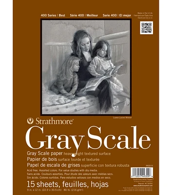 Strathmore Gray Scale Paper Pad, 400 Series, 9" x 12"