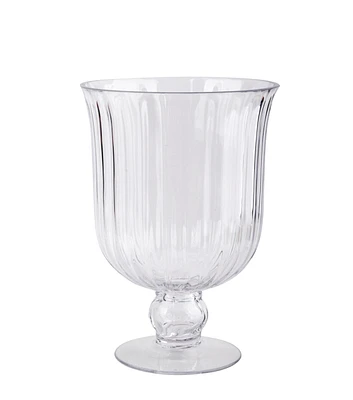 10'' Clear Footed Glass Vase by Bloom Room