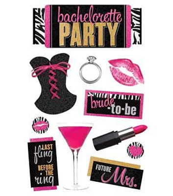 Paper House 9" Bachelorette Party 3D Stickers