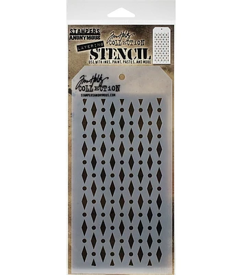 Tim Holtz 4" x 8.5" Diamond Dots Layered Stencil