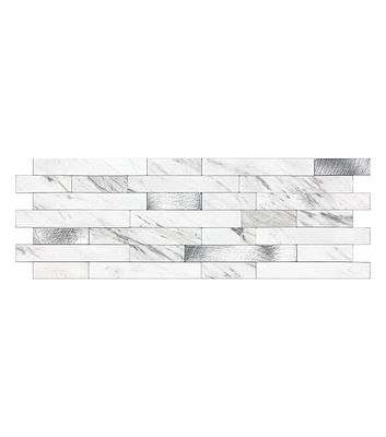 Carrera & Metal Peel & Stick Decorative Tile - White