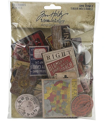 Tim Holtz Idea Ology 40pc Junk Drawer Die Cut Embellishments