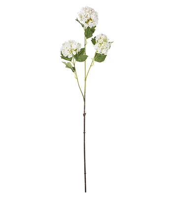 32.5" White Hydrangea Stem by Bloom Room