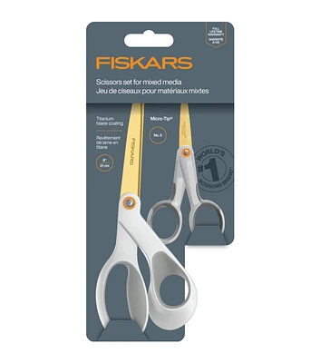 Fiskars 2ct Mixed Media Cutting Scissors