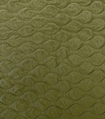 Olive Quilted Knit Fabric