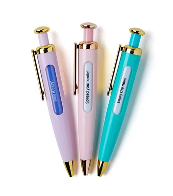 1pc Assorted Phrases Click Pen by Place & Time