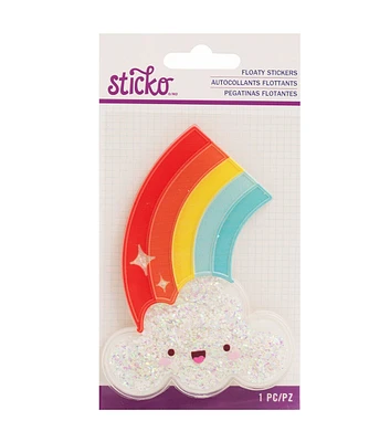 American Crafts Floaty Stickers Rainbow