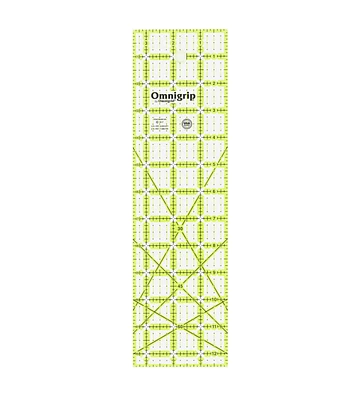 Omnigrip Neon Rectangle Ruler, 3-1/2" x 12-1/2"