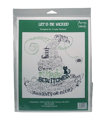 Imaginating 8.5" x 9" Let's Be Wicked Counted Cross Stitch Kit