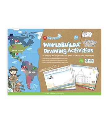 Micador jR Build a World Drawing Activities Pad A4 8.25"x11.75"